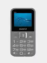 Серебряный мобильный телефон Maxvi B200, БОЛЬШИЕ КНОПКИ, С КАМЕРОЙ, АККУМУЛЯТОР 1400мАч