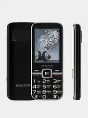 Черный мобильный телефон Maxvi P18, 3 SIM, С КАМЕРОЙ, ФУНКЦИЯ POWER BANK, АККУМУЛЯТОР 3200мАч
