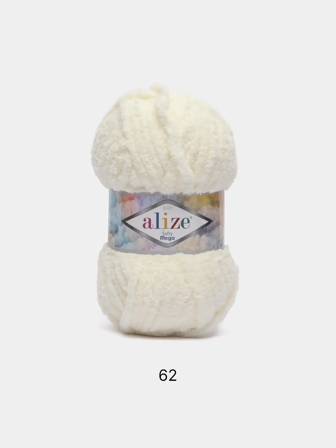 Кремовый пряжа Alize Softy mega (Ализе софти мега), 100 г, 70 м