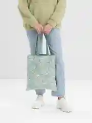 Лайм шоппер хлопковый, двухсторонний