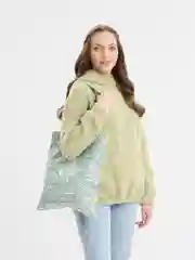Лайм шоппер хлопковый, двухсторонний
