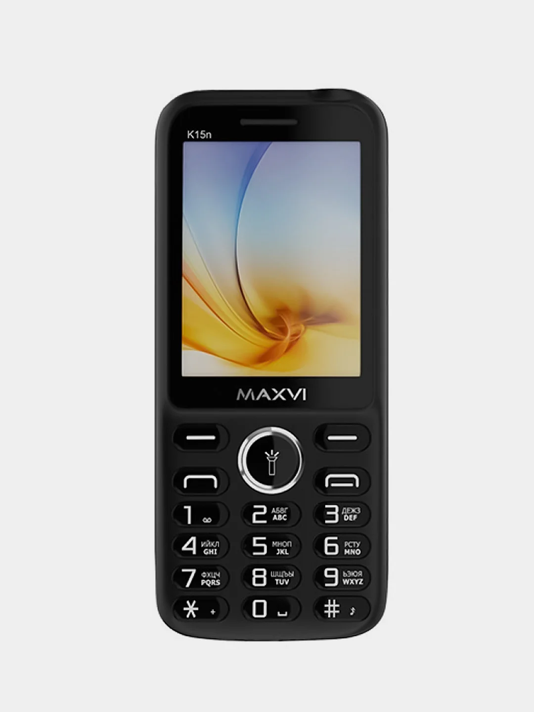 Черный мобильный телефон Maxvi K15n, С КАМЕРОЙ, АККУМУЛЯТОР 1400мАч