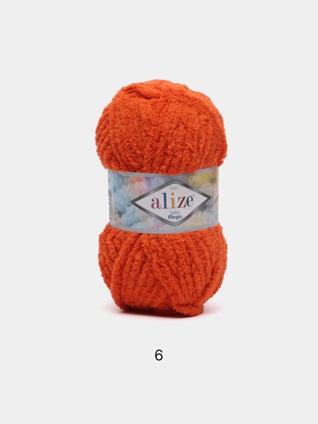 Оранжевый пряжа Alize Softy mega (Ализе софти мега), 100 г, 70 м