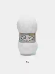 Белый пряжа Alize Softy mega (Ализе софти мега), 100 г, 70 м
