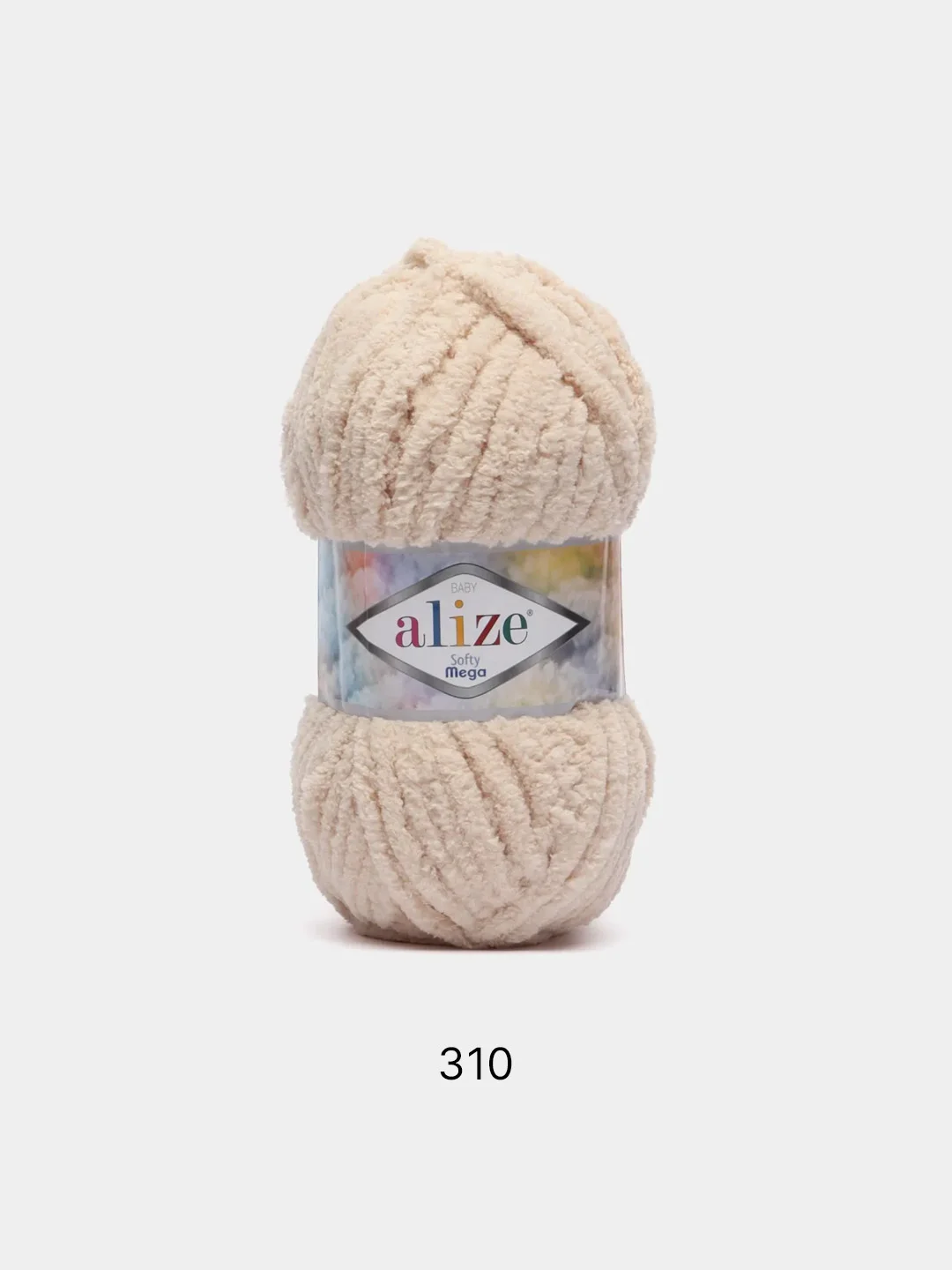 Бежевый пряжа Alize Softy mega (Ализе софти мега), 100 г, 70 м
