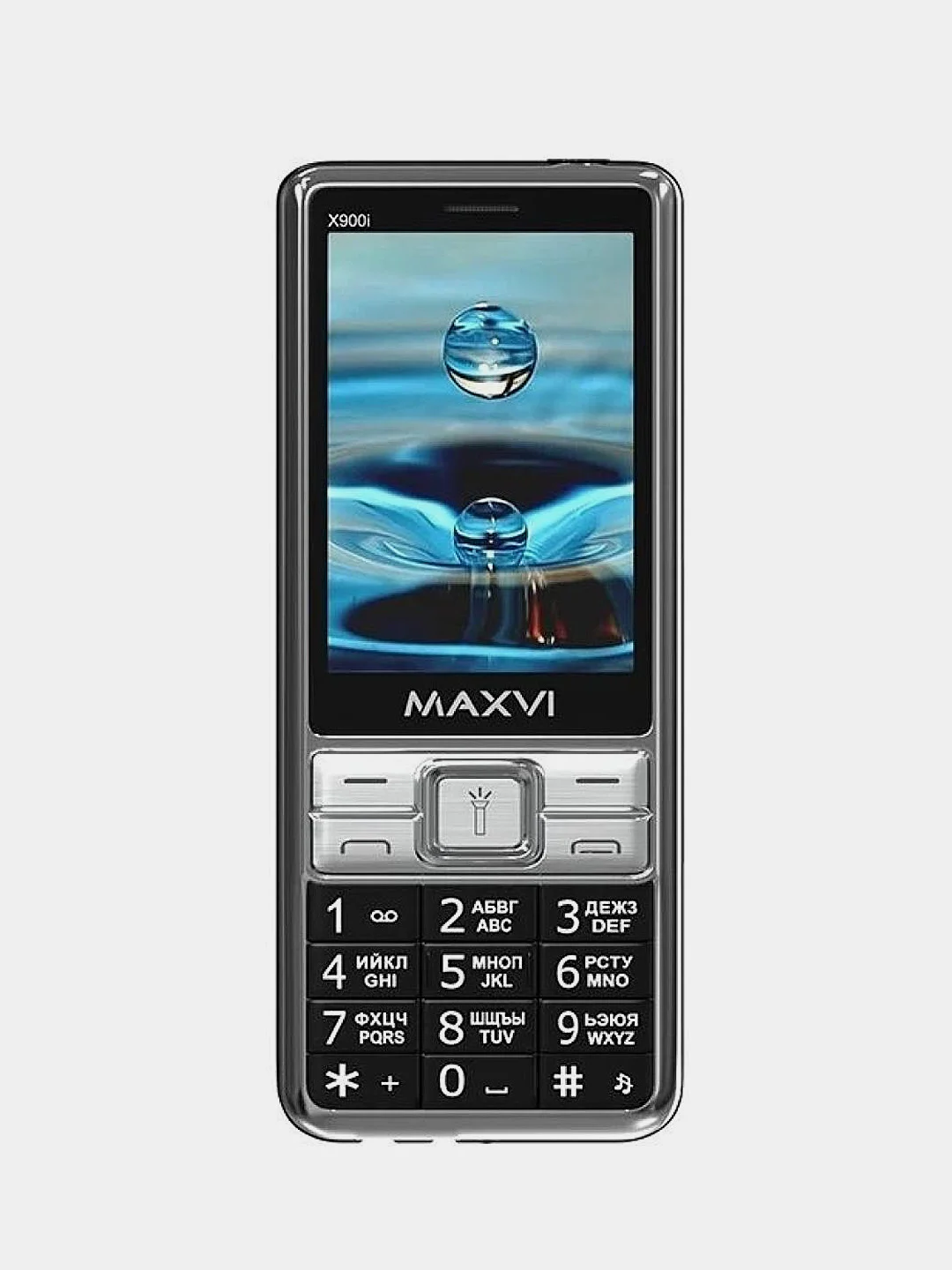 Синий мобильный телефон Maxvi X900i, аккумулятор 1800 мАч