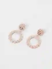 Розовый серьги подвески кольца Margarites