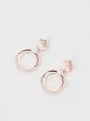 Розовый серьги подвески кольца Margarites