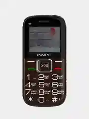 Коричневый мобильный телефон Maxvi B5ds, большие кнопки