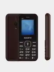 Коричневый мобильный телефон Maxvi C27, аккумулятор 600 мАч