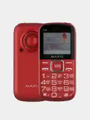 Красный мобильный телефон Maxvi B5ds, большие кнопки