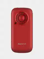Красный мобильный телефон Maxvi B5ds, большие кнопки