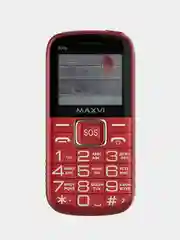 Красный мобильный телефон Maxvi B5ds, большие кнопки