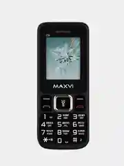 Черный мобильный телефон Maxvi C3i, аккумулятор 800 мАч