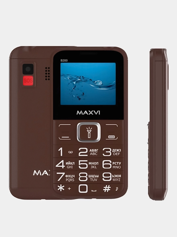 Мобильный телефон Maxvi B200, БОЛЬШИЕ КНОПКИ, С КАМЕРОЙ, АККУМУЛЯТОР 1400мАч