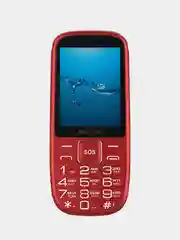 Красный мобильный телефон Maxvi B9, громкий динамик