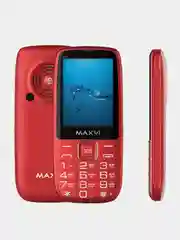 Красный мобильный телефон Maxvi B32, громкий динамик