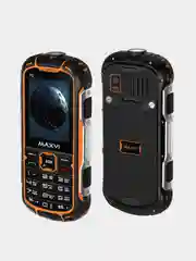 Красный мобильный телефон Maxvi R2 с защитой от влаги и пыли