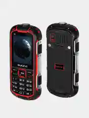 Красный мобильный телефон Maxvi R2 с защитой от влаги и пыли