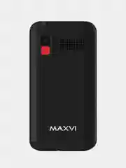 Черный мобильный телефон Maxvi B200, БОЛЬШИЕ КНОПКИ, С КАМЕРОЙ, АККУМУЛЯТОР 1400мАч