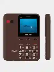 Коричневый мобильный телефон Maxvi B231, БОЛЬШИЕ КНОПКИ, С КАМЕРОЙ, АККУМУЛЯТОР 1400мАч