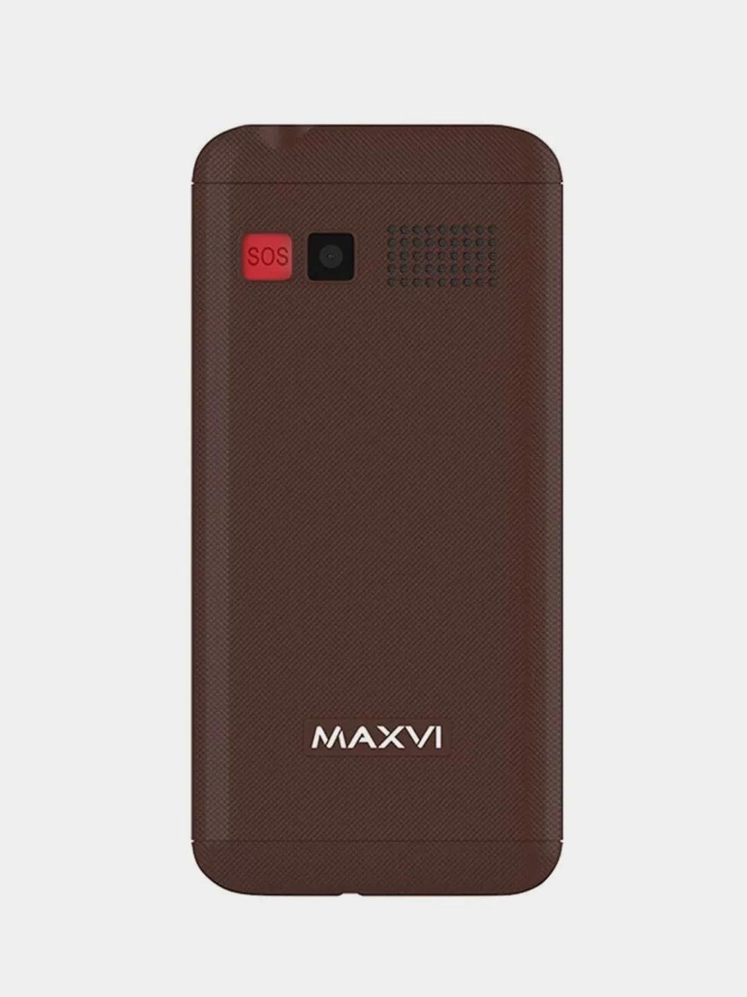Коричневый мобильный телефон Maxvi B231, БОЛЬШИЕ КНОПКИ, С КАМЕРОЙ, АККУМУЛЯТОР 1400мАч