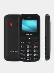 Черный мобильный телефон Maxvi B100, БОЛЬШИЕ КНОПКИ, БЕЗ КАМЕРЫ, АККУМУЛЯТОР 600мАч