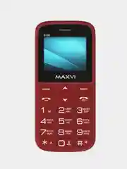 Красный мобильный телефон Maxvi B100, БОЛЬШИЕ КНОПКИ, БЕЗ КАМЕРЫ, АККУМУЛЯТОР 600мАч