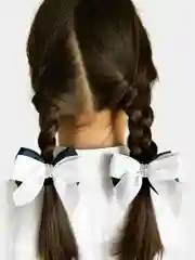 Белый банты для девочек, 2 штуки