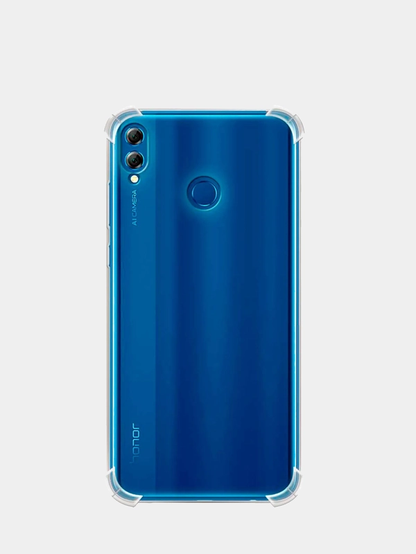 Чехол противоударный для Honor 8X/ Хонор 8Х, прозрачный силиконовый, с защитой камеры