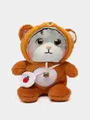 Карамельный мягкая игрушка кошка в костюме плюшевая 24 см в одежде кошка кот котенок