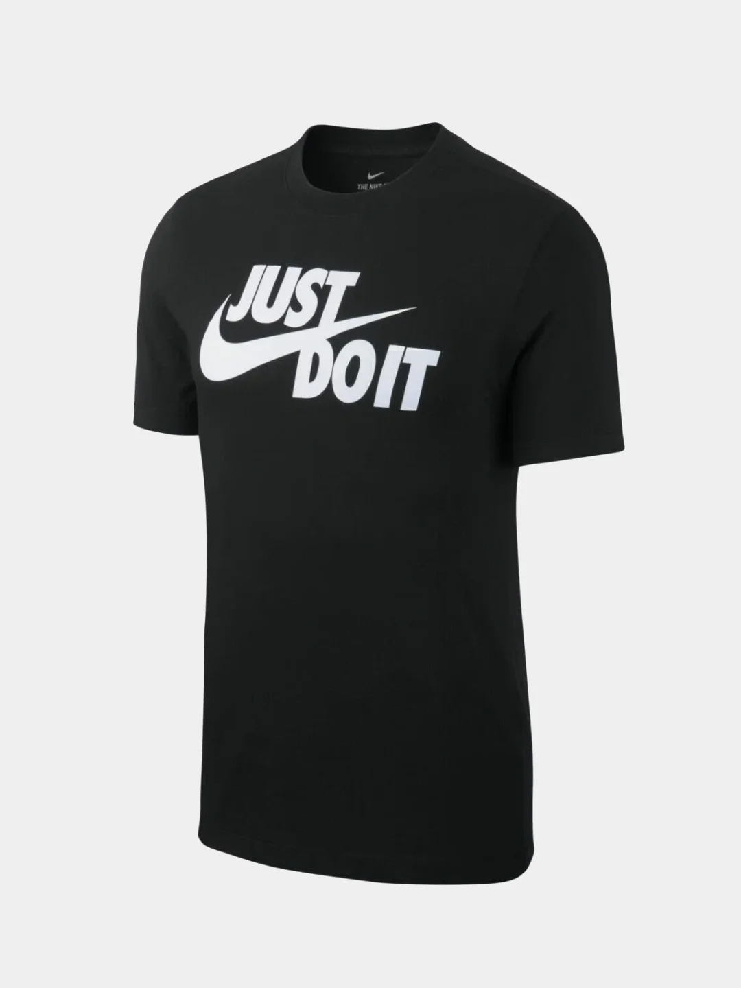 Черный футболка мужская Nike Just Do It, черная с логотипом, хлопок