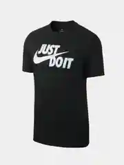 Черный футболка мужская Nike Just Do It, черная с логотипом, хлопок