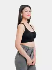 Черный топ спортивный женский