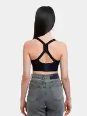 Черный топ спортивный женский