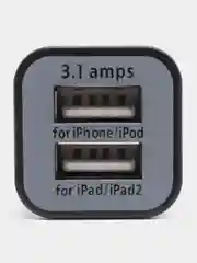 Разветвитель прикуривателя USAMS 2 USB, 5V-3.1А, 12-24В