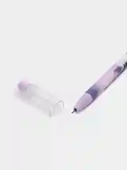 Фиолетовый ручка гелевая, синяя, стирающая, с принтом аниме