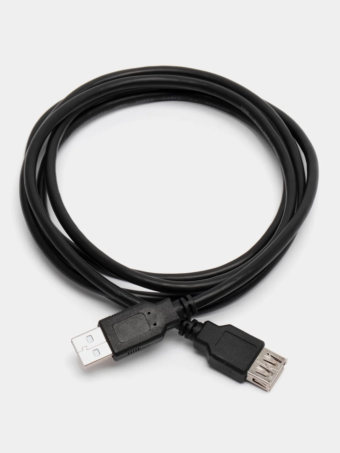 Черный usb 2.0 AM-AF кабель - удлинитель, 1.8 м