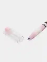 Розовый ручка гелевая, синяя, стирающая, с принтом аниме