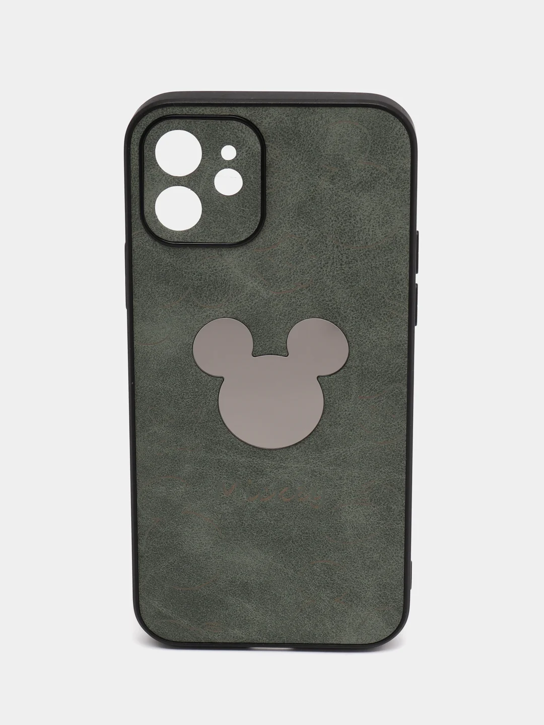 Тёмно-зелёный чехол для iPhone 11, 12, 13 Pro Max, с зеркальной вставкой