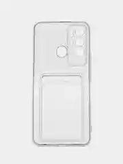 Чехол с карманом для карт на TECNO Pova Neo, Pova Neo 2, Pova 3, прозрачный, ударопрочный