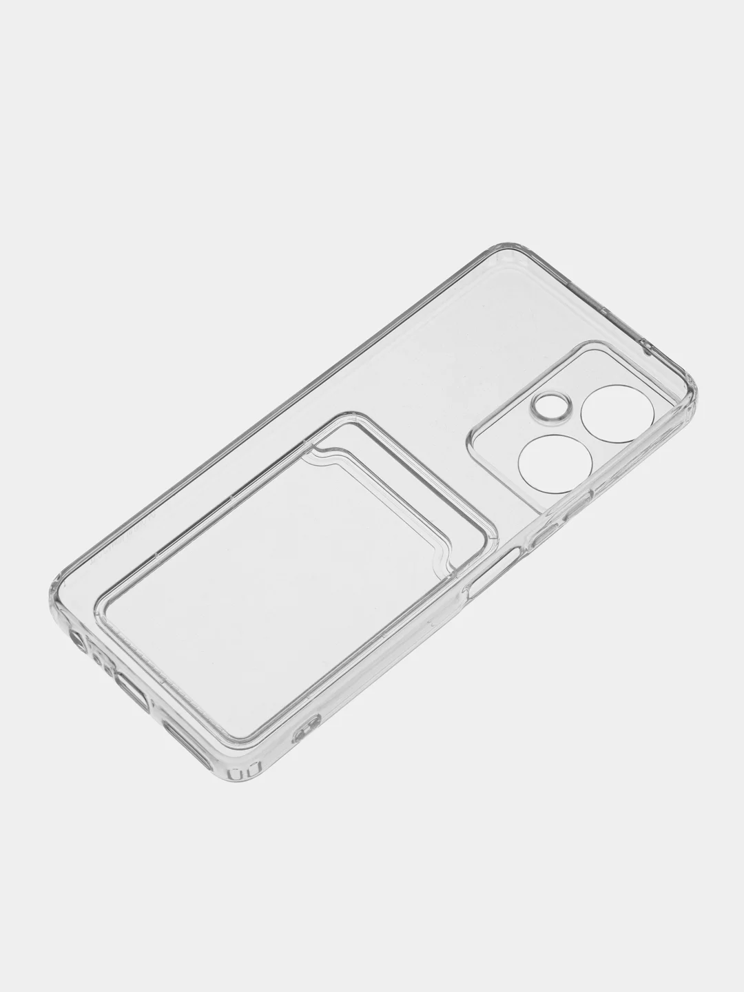 Ударопрочный прозрачный чехол с карманом для карт на TECNO Camon 19, 19 Pro, 19 Neo