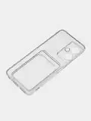 Ударопрочный прозрачный чехол с карманом для карт на TECNO Camon 19, 19 Pro, 19 Neo