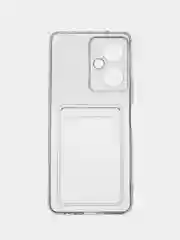 Ударопрочный прозрачный чехол с карманом для карт на TECNO Camon 19, 19 Pro, 19 Neo