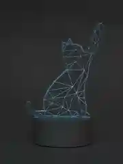Серебряный светильник-ночник 3D, светодиодный, с пультом, цветной, RGB