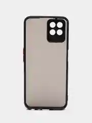 Черный чехол Realme 8i / Narzo 50 4G Реалми 8ай Нарзо 50 пластиковый матовый с цветными кнопками