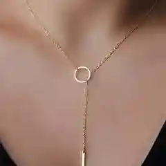 Тонкая цепочка на шею цепочка с кольцом