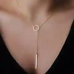 Тонкая цепочка на шею цепочка с кольцом