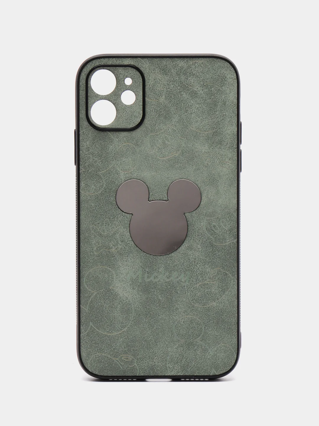 Тёмно-зелёный чехол для iPhone 11, 12, 13 Pro Max, с зеркальной вставкой