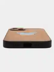 Бежевый чехол для iPhone 11, 12, 13 Pro Max, с зеркальной вставкой